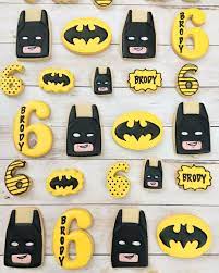 Batman 6 Year Old Birthday Party Set By Raining Cookies Batman Birthday Batman Birthday Party Super Hero Cookies