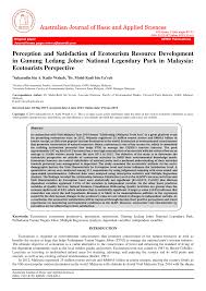 Hi, are you looking for adventure summer camp, adventure tour package into taman negara endau rompin in either kampung peta entry or selai ? Pdf Perception And Satisfaction Of Ecotourism Resource Development In Gunung Ledang Johor National Legendary Park Ecotourists Perspective