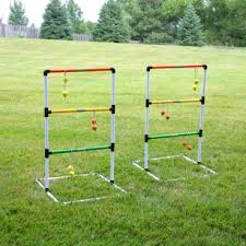 Each ladder has three runs, and each rung has a different point value. Lawn Game Benchwarmer Sports
