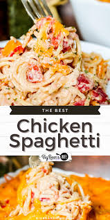 The Best Chicken Spaghetti Recipe Recipe In 2020 Cooked Chicken Recipes Pasta Dinner Recipes Chicken Best Chicken Spaghetti Recipe
