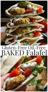 Easy Vegan Baked Falafel Oil Free Recipe Whole Food Recipes Gluten Free Oil Free Recipes