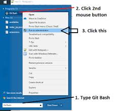 Git bash is command line programs which allow you to interface with the underlying git program. How To Open Git Bash As Administrator On Windows Dirask