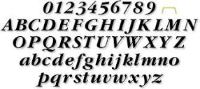 Garamond Bold Italic Formed Numbers & Letters