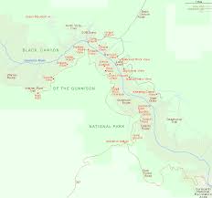 Click on any name for more detailed information. Map Of Black Canyon Of The Gunnison Mountain National Park Colorado