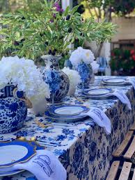 A quick survey of invitees made a list of 20 people, which was about the maximum our living room could hold. Blue And White Garden Dinner Party Postponed To Have To Host