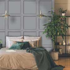 The distressed wood pattern gives the look of reclaimed materials while the cool toned color palette adds a modern. Holden Decor Modern Wood Panel 3d Effect Grey Wallpaper 12981