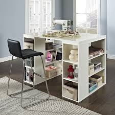 Sullivan Counter Height Craft Table Vanilla Counter Height Desk Craft Tables With Storage Sewing Desk