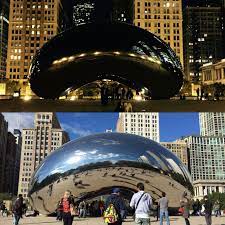 Day And Night Comparison Cloud Gate Clouds Landmarks