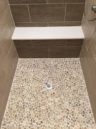 Glazed Java Tan Pebble Tile Shower Pan Bathroom Remodel Shower Shower Pan Tile Pebble Tile Shower