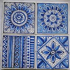 Delft Inspired Blue And White Ceramic Tile Coasters Www Jocelynproustdesigns Com Au Tile Art Pottery Art Pottery Painting