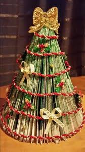 Paperback Book Xmas Tree Xmas Crafts Holiday Crafts Diy Christmas Cards