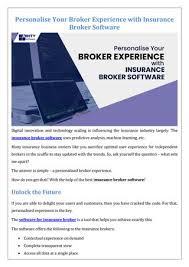 Web based, with no software to download. Personalise Your Broker Experience With Insurance Broker Software By Amity Software Issuu