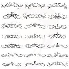 Swirl Digital Clipart Flourish Clip Art Commercial Use Design Elements Diy Classic Wedding Invitations Scrapbooking 10304 Free Clip Art Clip Art Digital Clip Art