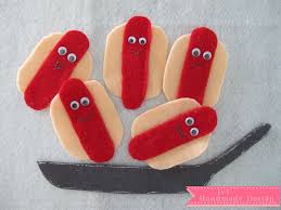Five Little Hot Dogs Frying In The Pan Felt Board Set Rhyme Song Food Song Numeracy School Teacher Resource Handmade Kids Toy Felt Story Felt Crafts Felt Stories Felt Board
