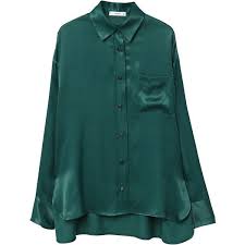 Maybe you would like to learn more about one of these? Mango Satin Finish Flowy Shirt 1 995 Rub Liked On Polyvore Featuring Tops Dark Green Long Collar Shirt Gree Flowy Shirt Clothes Design Long Collar Shirt
