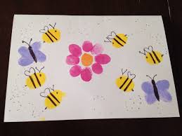 Pin By Renee Ward On Mothers Day Fathers Day Bee Cards Fingerprint Cards Art Craft Cards