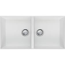 Get 5% in rewards with club o! Santorini White Double Bowl Undermount Sink Oliveri