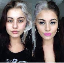 Before And After Hair Streaks Dyed Hair Hair Inspiration