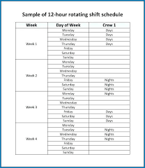 Each team works 7 consecutive day shifts, 7. Rotating Weekend Schedule Template Insymbio
