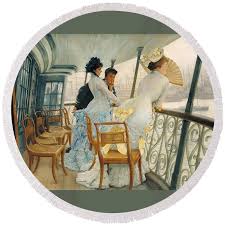 Round Beach Towel by James Tissot ...
