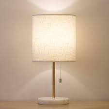 Haitral Bedside Table Lamp Small Nightstand Lamp With Marble Base Lamp For Bedroom Office Nightstand Lamp Small Nightstand Lamps Bedside Table Lamps