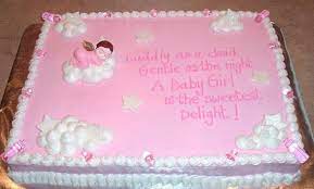 This Is For A Co Worker Thats Having A Baby Girl Obviously Vanilla Cake With Vanilla Bc Ici Baby Shower Cake Sayings Baby Shower Cakes Girl Baby Shower Cakes