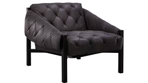 abruzzo black leather tufted chair reviews cb2 upholstery fabric for chairs modern furniture living room tufted chair