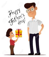 Being a dad is 30% patience, 20% heart, and 50% making stuff up. Happy Fathers Day Greeting Card Son Giving Present To His Father Royalty Free Cliparts Vectors And Stock Illustration Image 79996712
