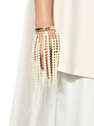 Maison Martin Margiela White Pearls And Brass Bracelet Fashion Jewelry Fashion Accessories