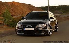 Audi Rs4 On 20x10 5 Cw 5 Matte Black Machined Face Audi Audi Rs4 Dream Cars