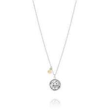 Sn198msb Silver Diamond Necklace Monogram Pendant Jewelry For Her