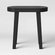Woodland Tall Carved Wood Table Black Threshold In 2020 Wood Accent Table Wood Accents Accent Table