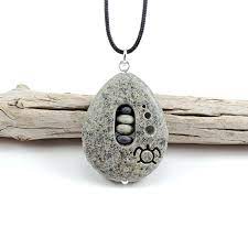 Sea Turtle Necklace Hand Carved Beach Rock Pendant Natural In 2020 Sea Turtle Necklace Turtle Necklace Surfer Jewelry