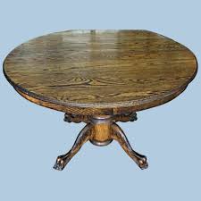Tivoli round pedestal dining table this round table is a very professional piece of furniture designed for use in a dining room. Rare Early American Oak Claw Foot Round Dining Table Antique Vintage Treasure Island Interiors Llc Ruby Lane