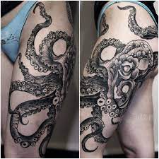 An octopus sleeve tattoo is a beautiful choice if you want a tattoo with a lot of detail. Darktattoos Octopus Tattoo Design Octopus Tattoo Sleeve Octopus Tattoo