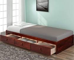 White twin storage bed 3 drawers mate's platform affiliate. Twin Size Captain Bed Solid Wood Platform Panel Storage Bed With 3 Drawers And Trundle Cherry Bed Frame With Drawers Bed Frame With Storage Twin Bed Frame