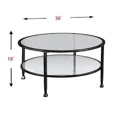 Elke round glass coffee table with brass base. Boston Loft Furnishings Lea 36 In X 36 In X 18 In Clear Glass Round Coffee Table Atg0478 Rona