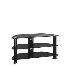 Corner cabinets components and accessories. Laguna Black Glass Corner Tv Stand For Tvs Up To 43 Corliving Furniture Us