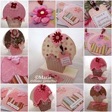 Card making· paper crafts· spring. Cupcake Card Template And Tutorial