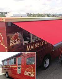 Nuimage Custom Solutions Installed This Nuimage Awnings Series K300 Retractable Awning On A Food Truck Don T Forget Custom Awnings Custom Railing Cafe House