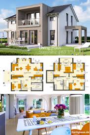 Floor Plan Of A Detached House With A Gable Spacious Family Home From Living Haus Get All Information About The House Tasarim Evler House Ev Dis Tasarimi