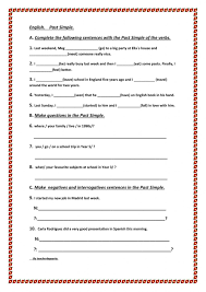 Past Simple Interactive And Downloadable Worksheet Check Your Answers Online Or Send Them To Your Tea Preterite Spanish Spring Math Worksheets Verb Worksheets