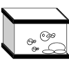 Small fish bowl coloring page. 1
