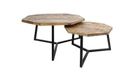 Buy modern coffee table online in pakistan at urban galleria. Coffee Table Urban Mango Wood Iron Powder Coated Black Set Of 2 Coffee Side Tables Henk Schram Meubelen