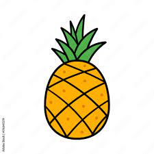 Cartoon Pineapple Векторный объект Stock | Adobe Stock