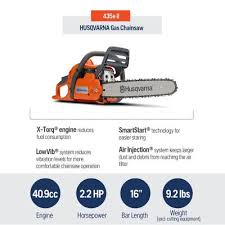 In this piece we review 10 different chainsaws in different categories to help you find the best husqvarna chainsaw for you. Husqvarna 435 E Series 40 9 Cc Gas 16 In Chainsaw 967650801 At Tractor Supply Co