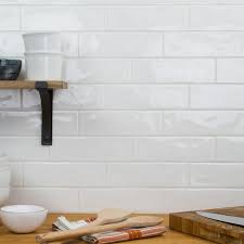 Boutique Ceramic Hand Crafted White 3 In X 8 In Glazed Ceramic Brick Subway Wall Tile Lowes Com White Subway Tile Kitchen Kitchen Backsplash Designs Kitchen Tiles Backsplash