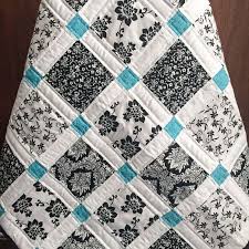 Black And White Quilt Patterns Just A Touch Of Color Quilts Quilt Patterns Teal Quilt