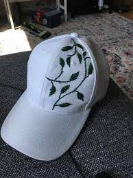 Leaf Embroidery Baseball Cap In 2021 Hat Embroidery Embroidery Caps Hand Embroidery Videos