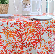 Saw something that caught your attention? French Riviera Coral Ocean Coral Reefs Tablecloth French Oilcloth Acrylic Cotton Coated Spill Proof Easy Wipe Off Fabric In Outdoor Decorative Party Table Decor Elegant Nature Beach Home Decor